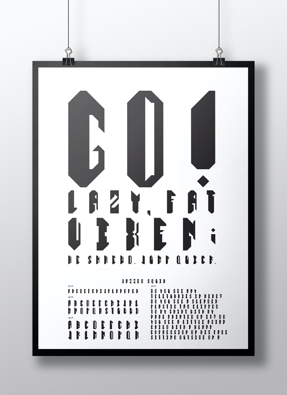 Type Specimen, Jazzed Squib.